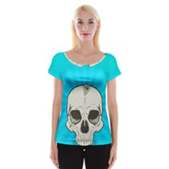 Skull Ball Line Schedule Women s Cap Sleeve Top by Simbadda