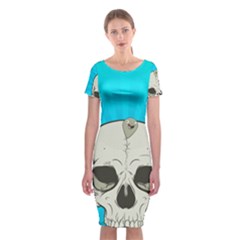 Skull Ball Line Schedule Classic Short Sleeve Midi Dress by Simbadda