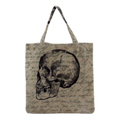 Skull Grocery Tote Bag by Valentinaart