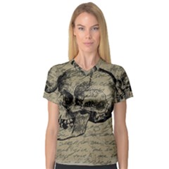 Skull Women s V-neck Sport Mesh Tee