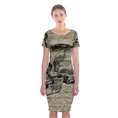 Skull Classic Short Sleeve Midi Dress by Valentinaart