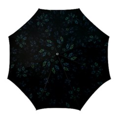 Fractal Pattern Black Background Golf Umbrellas