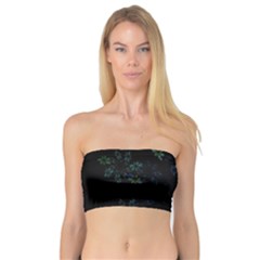 Fractal Pattern Black Background Bandeau Top