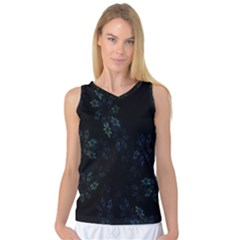 Fractal Pattern Black Background Women s Basketball Tank Top by Simbadda