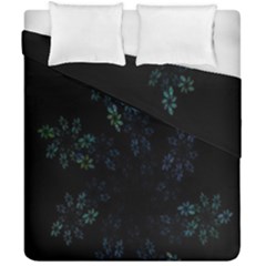 Fractal Pattern Black Background Duvet Cover Double Side (california King Size)