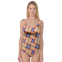 Overlaid Patterns Princess Tank Leotard 