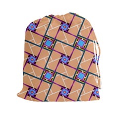 Overlaid Patterns Drawstring Pouches (xxl)