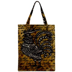 Vintage Rooster  Zipper Classic Tote Bag by Valentinaart