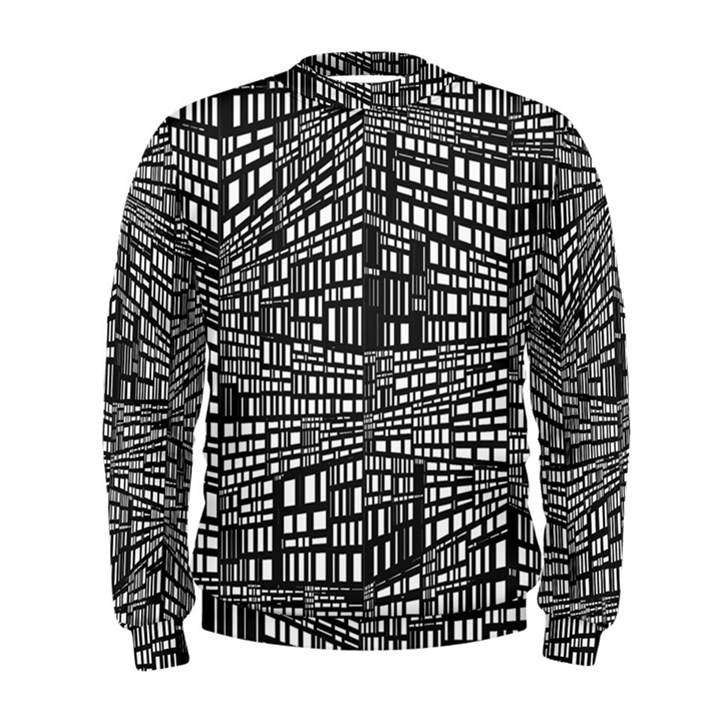 Recursive Subdivision Between 5 Source Lines Screen Black Men s Sweatshirt