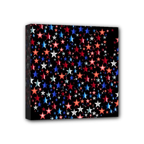 America Usa Map Stars Vector  Mini Canvas 4  X 4 