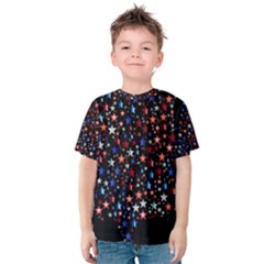 America Usa Map Stars Vector  Kids  Cotton Tee