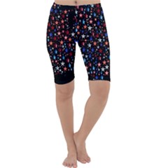 America Usa Map Stars Vector  Cropped Leggings 