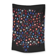 America Usa Map Stars Vector  Small Tapestry