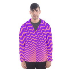 Pink And Purple Hooded Wind Breaker (men)