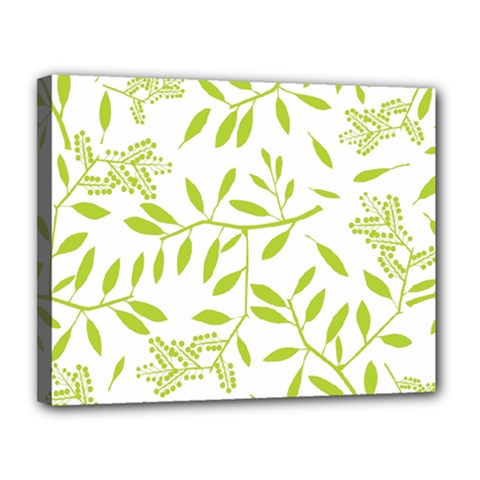 Leaves Pattern Seamless Canvas 14  X 11 