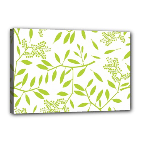 Leaves Pattern Seamless Canvas 18  X 12 