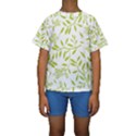 Leaves Pattern Seamless Kids  Short Sleeve Swimwear View1