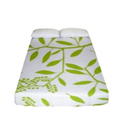 Leaves Pattern Seamless Fitted Sheet (full/ Double Size) by Simbadda