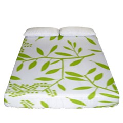 Leaves Pattern Seamless Fitted Sheet (king Size)