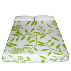 Leaves Pattern Seamless Fitted Sheet (california King Size)