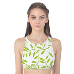 Leaves Pattern Seamless Tank Bikini Top