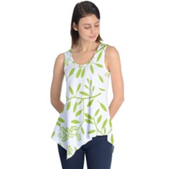 Leaves Pattern Seamless Sleeveless Tunic by Simbadda