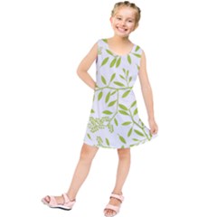 Leaves Pattern Seamless Kids  Tunic Dress