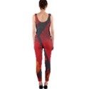 Surface Line Pattern Red OnePiece Catsuit View2