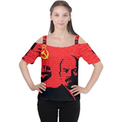 Lenin  Women s Cutout Shoulder Tee