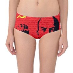 Lenin  Mid-Waist Bikini Bottoms