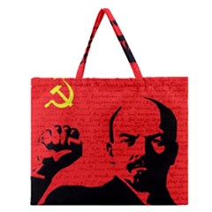 Lenin  Zipper Large Tote Bag