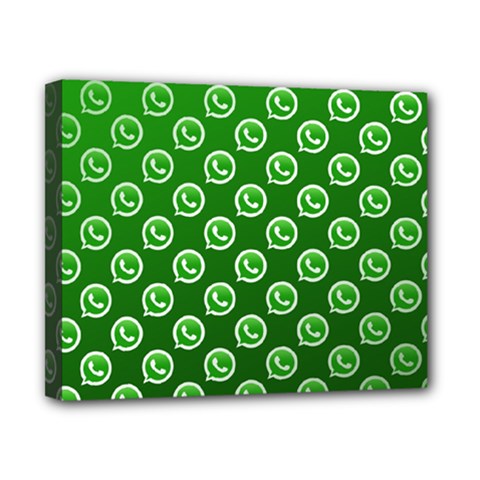 Whatsapp Logo Pattern Canvas 10  X 8 