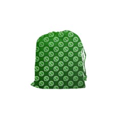 Whatsapp Logo Pattern Drawstring Pouches (small)  by Simbadda