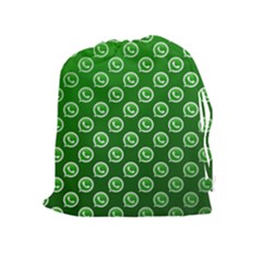 Whatsapp Logo Pattern Drawstring Pouches (extra Large) by Simbadda