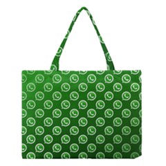 Whatsapp Logo Pattern Medium Tote Bag