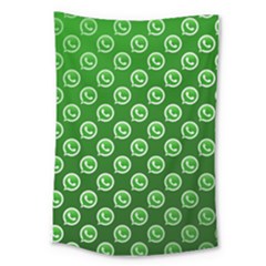 Whatsapp Logo Pattern Large Tapestry by Simbadda