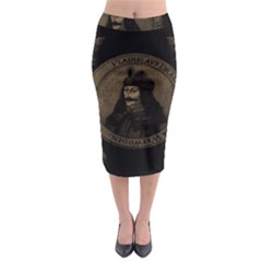 Count Vlad Dracula Midi Pencil Skirt by Valentinaart