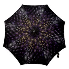 Fractal Patterns Dark Circles Hook Handle Umbrellas (small) by Simbadda