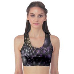 Fractal Patterns Dark Circles Sports Bra