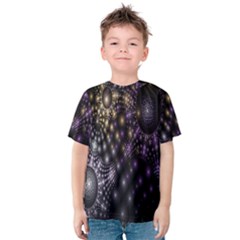 Fractal Patterns Dark Circles Kids  Cotton Tee