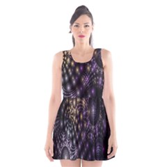 Fractal Patterns Dark Circles Scoop Neck Skater Dress