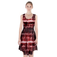 Electric Lines Pattern Racerback Midi Dress