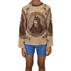 Count Vlad Dracula Kids  Long Sleeve Swimwear