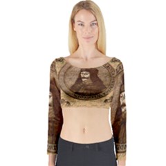 Count Vlad Dracula Long Sleeve Crop Top