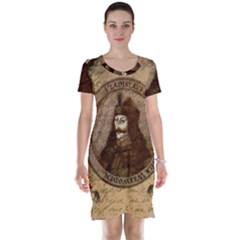 Count Vlad Dracula Short Sleeve Nightdress by Valentinaart