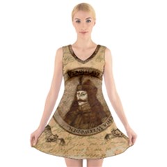 Count Vlad Dracula V-Neck Sleeveless Skater Dress