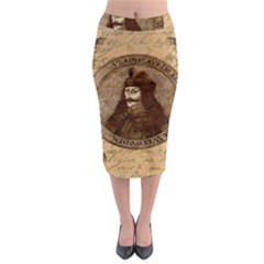 Count Vlad Dracula Midi Pencil Skirt