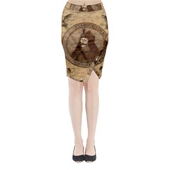 Count Vlad Dracula Midi Wrap Pencil Skirt