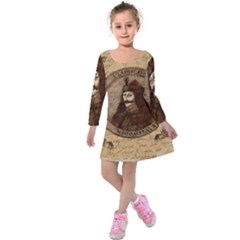 Count Vlad Dracula Kids  Long Sleeve Velvet Dress