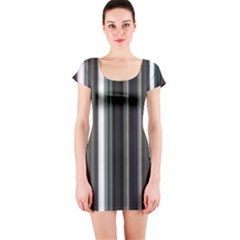 Miracle Mile Pattern Short Sleeve Bodycon Dress